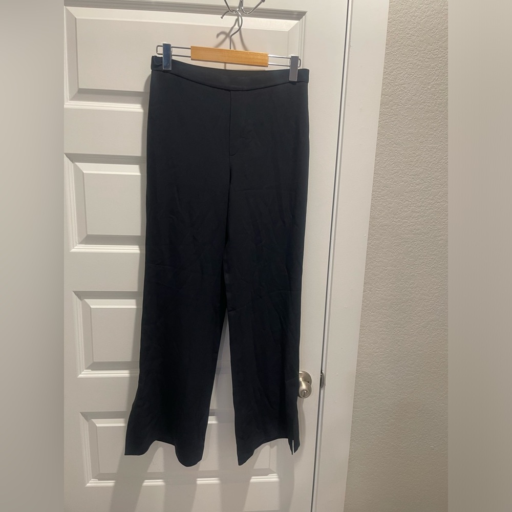 Helmut Lang wide leg Slit Flare navy blue pull on Pants M